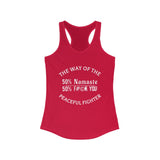 "The Peaceful Fighter" - Women's Raceback Tank Top