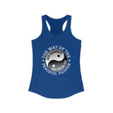 "Yin Yang of the Peaceful Fighter" - Women's Raceback Tank Top