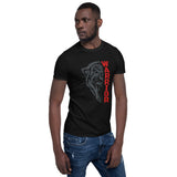 "Panther Warrior Red"- Short-Sleeve Unisex T-Shirt